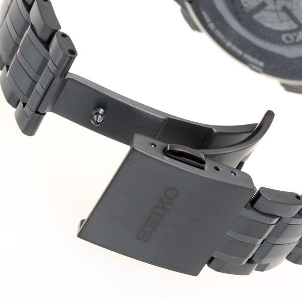 Seiko Astron GPS Solar 44.6mm Watch Black Coated Titanium Case & Ceramic Bezel Black Dial Series 8X82 SSE009