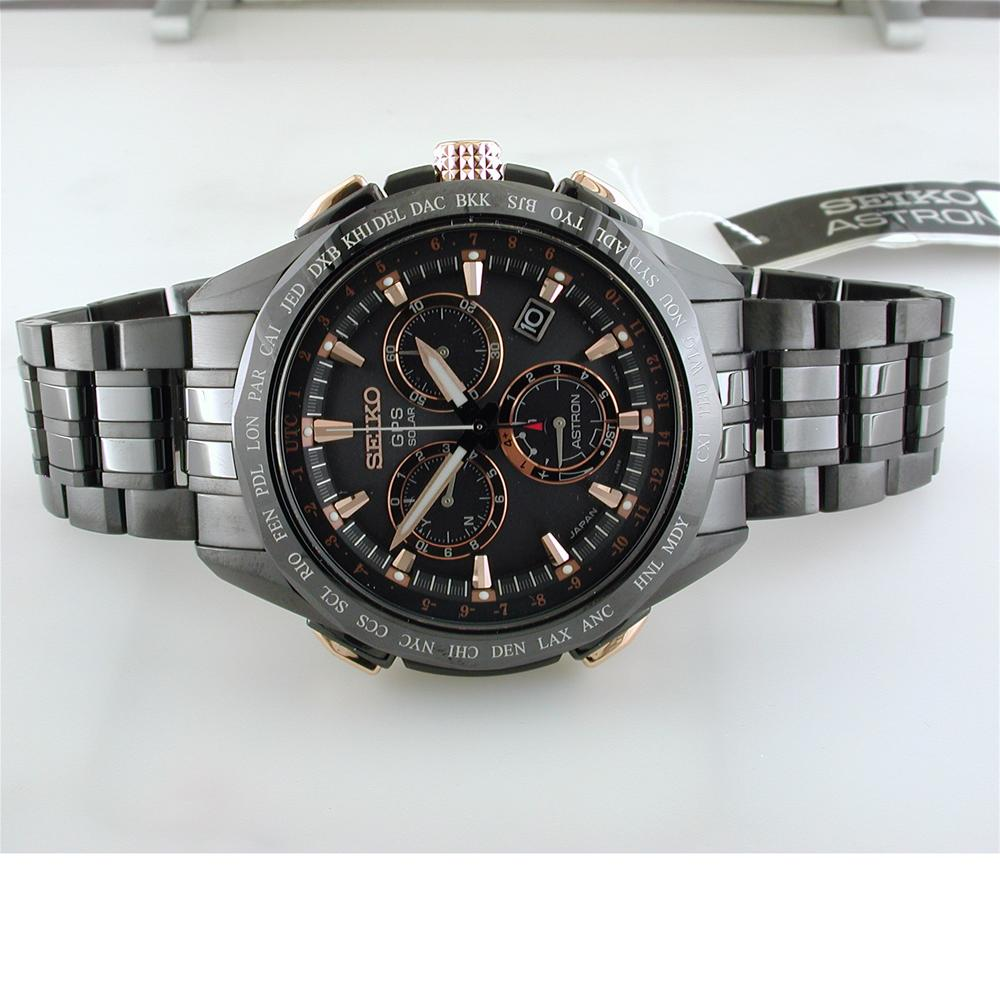 Seiko Astron GPS Black Titanium & Rose Gold Limited Edition Resort Solar Watch SSE019