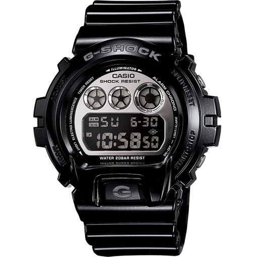 Casio G-Shock Black Mirror Metallic Digital Watch Men's DW6900NB-1