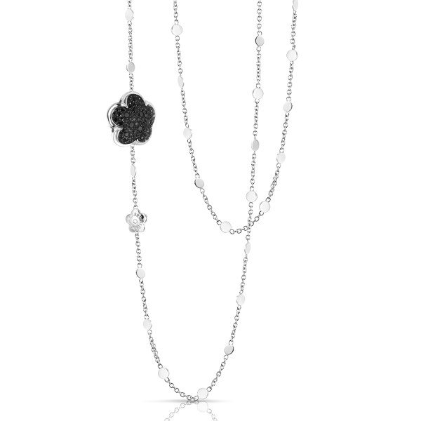 Pasquale Bruni Bon Ton 18K White Gold Black Diamond 36" Long Necklace