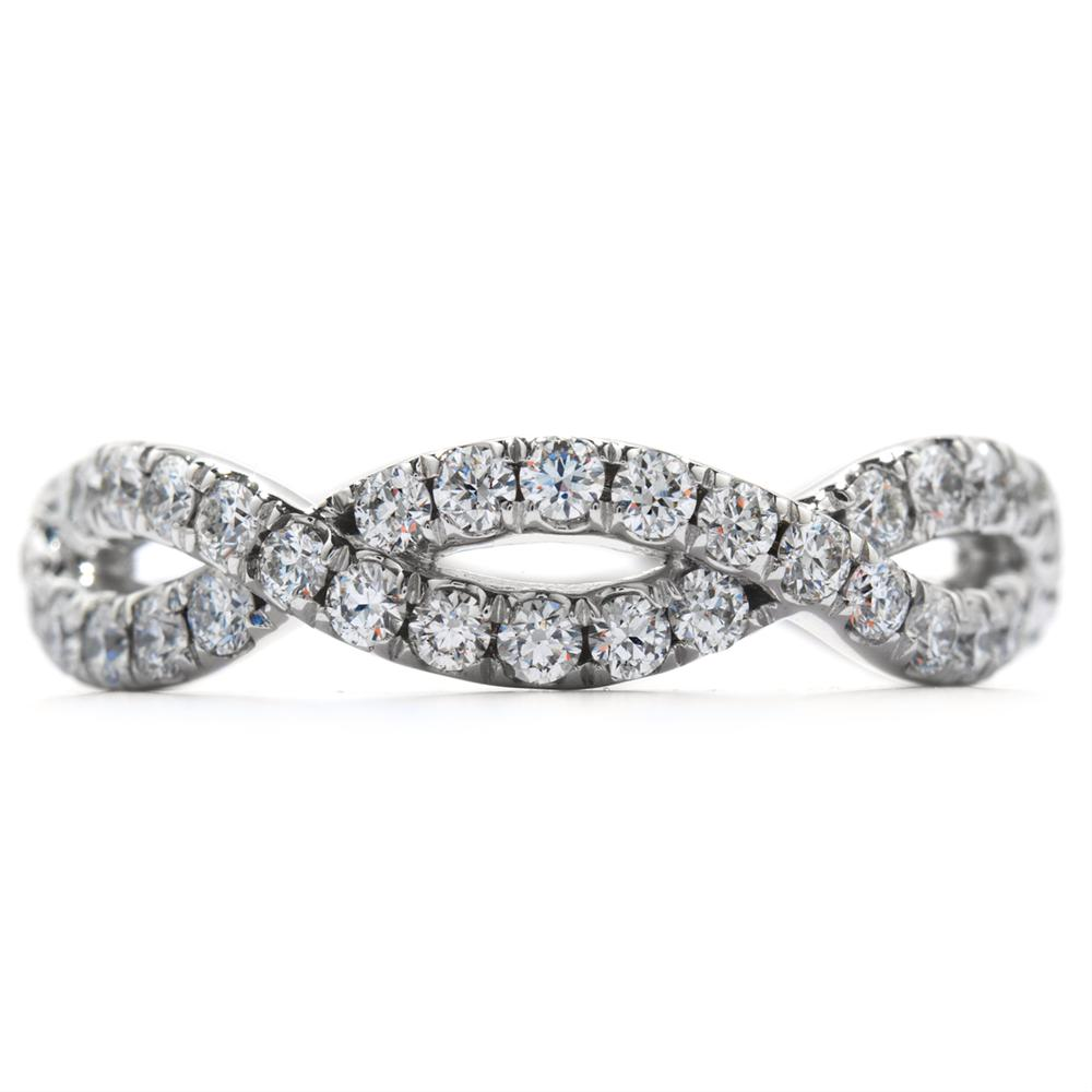 Hearts on Fire Diamond Envelop Split Shank Eternity Band Ring