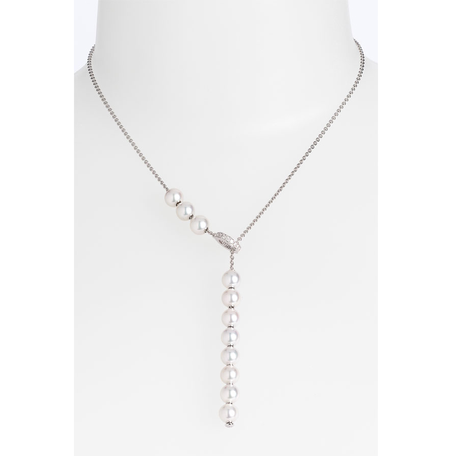 Mikimoto Pearls in Motion Akoya White Gold Necklace