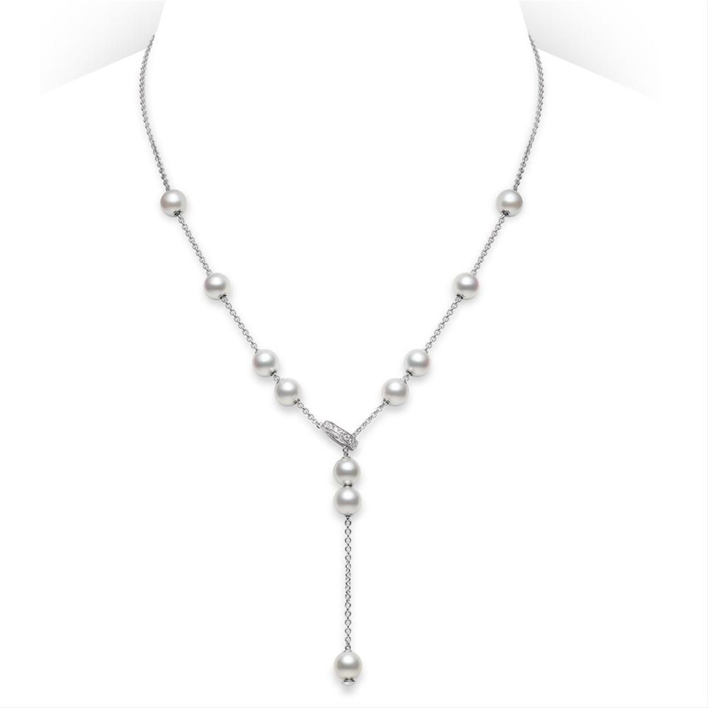 Mikimoto Pearls in Motion Akoya White Gold Necklace