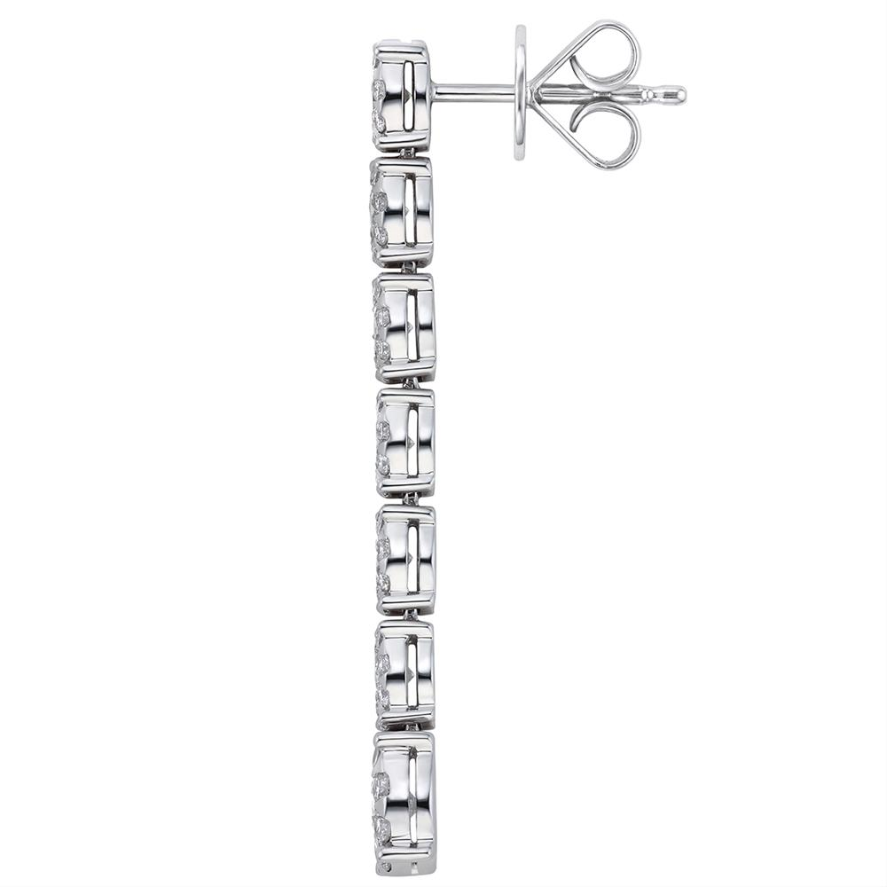 Memoire Bouquets Diamond Drop 4 Prong Earrings 18K MBQ57E