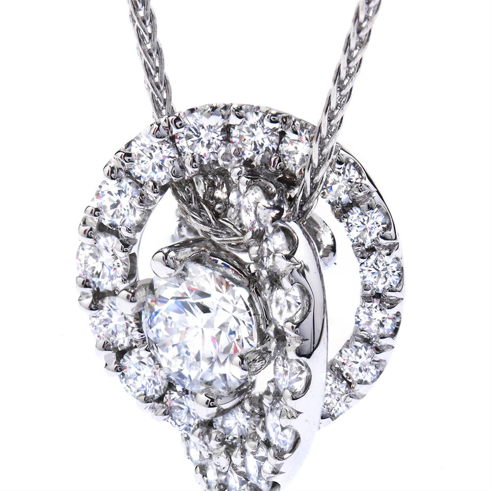 Hearts on Fire Endeavor Diamond Knot Pendant Necklace 18K White Gold