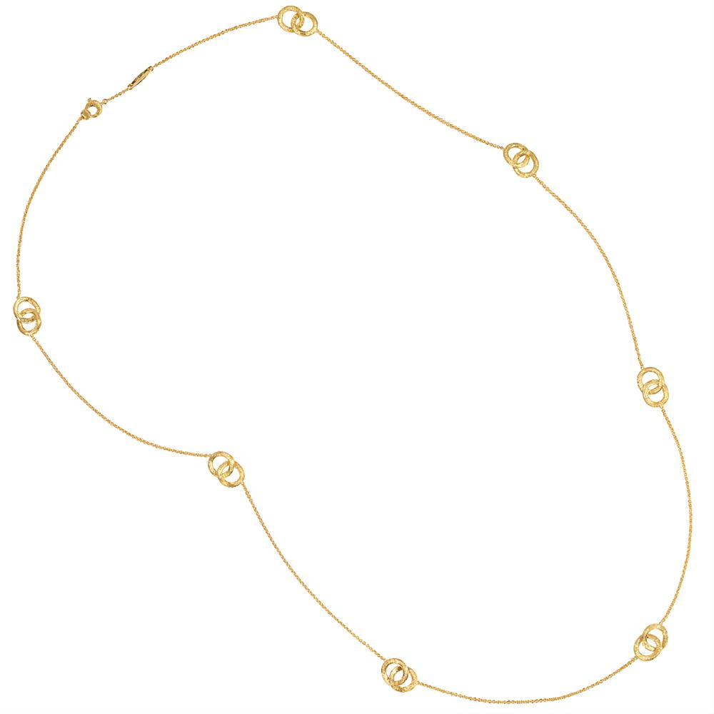 Marco Bicego Jaipur Link 18K Yellow Gold Circles Necklace 36" CB1338