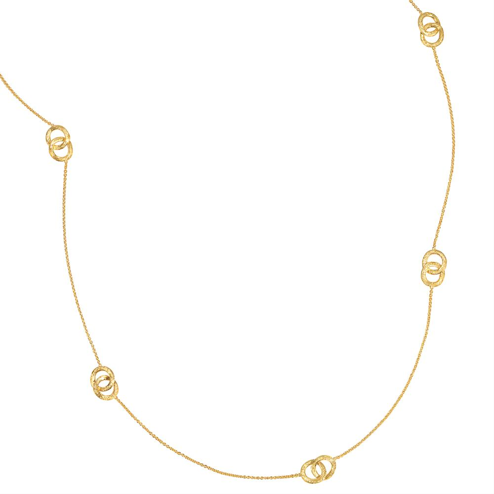 Marco Bicego Jaipur Link 18K Yellow Gold Circles Necklace 36" CB1338