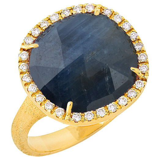Marco Bicego Jaipur Blue Sapphire & Diamond Yellow Gold Ring