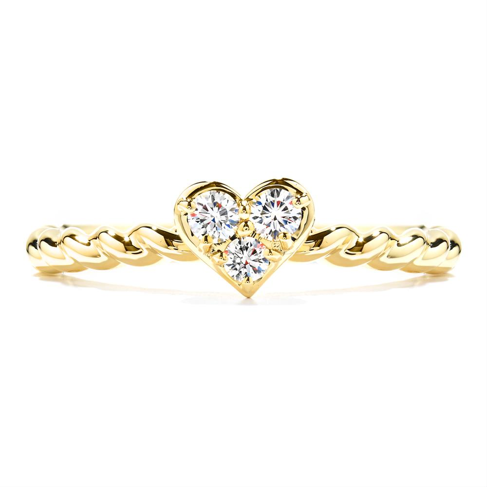 Hearts on Fire Diamond Bar Heart Stackable Ring