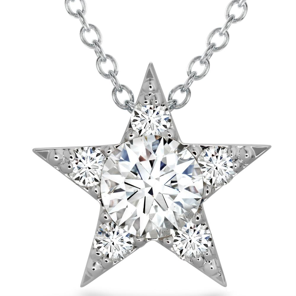 Hearts on Fire Illa Diamond Star Cluster Pendant Necklace .36ct