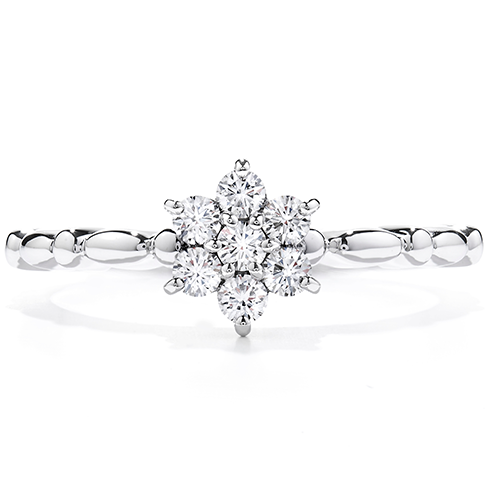 Hearts on Fire Diamond Bar Flower Stackable Ring