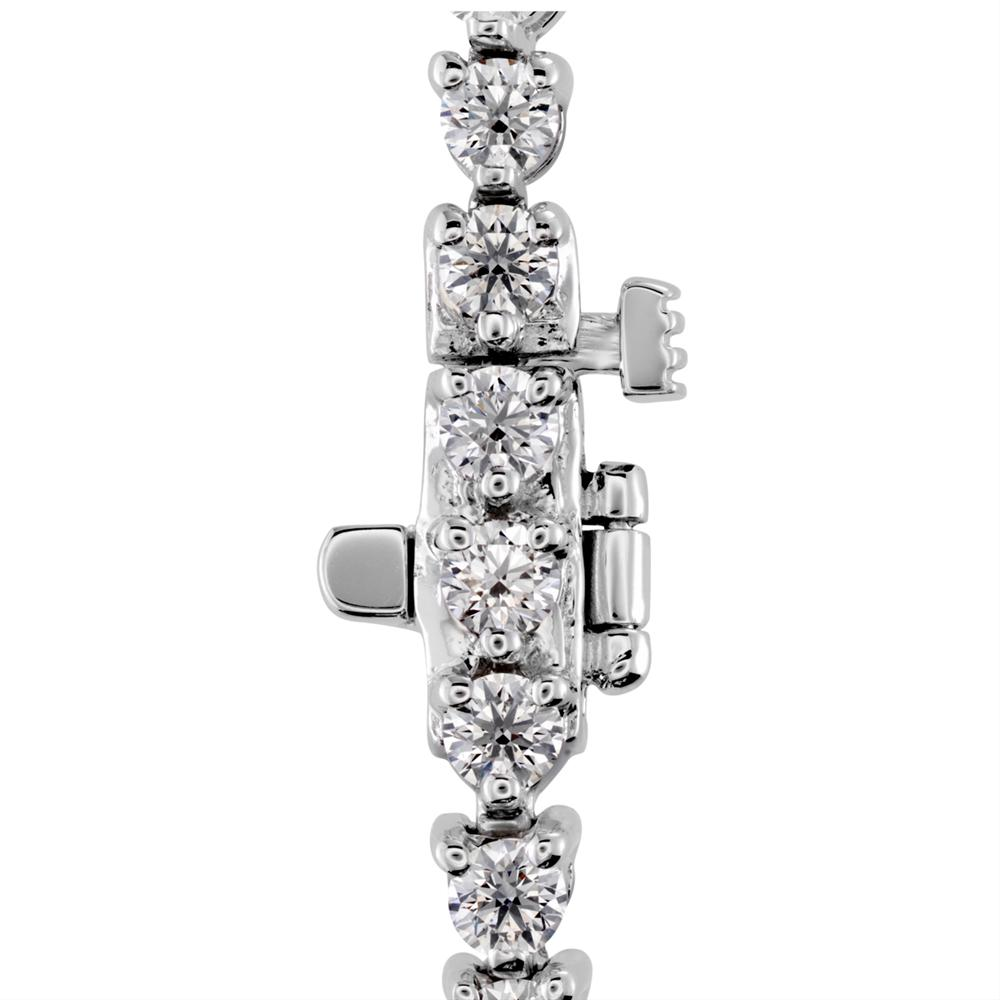 Hearts on Fire Temptation Three Prong Diamond Tennis Bracelet 18K White Gold