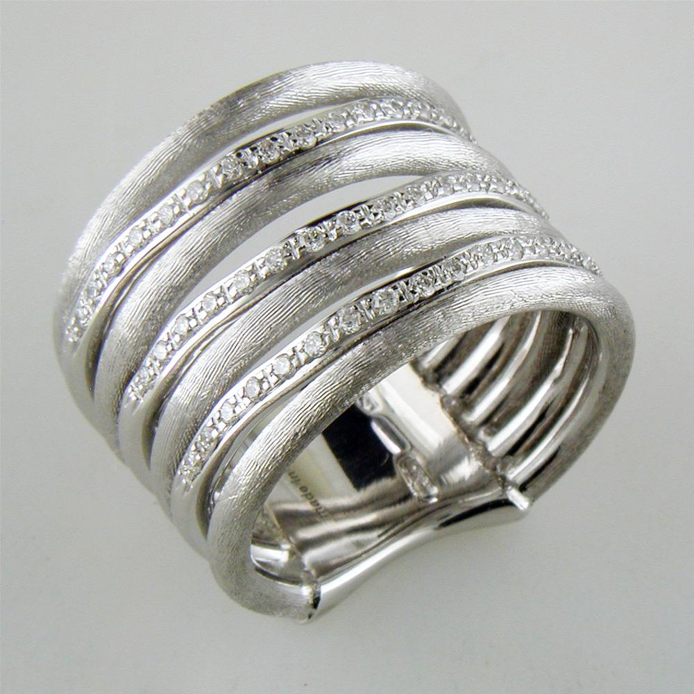 Marco Bicego Jaipur Link White Gold Diamond 7 Row Ring AB480 BW