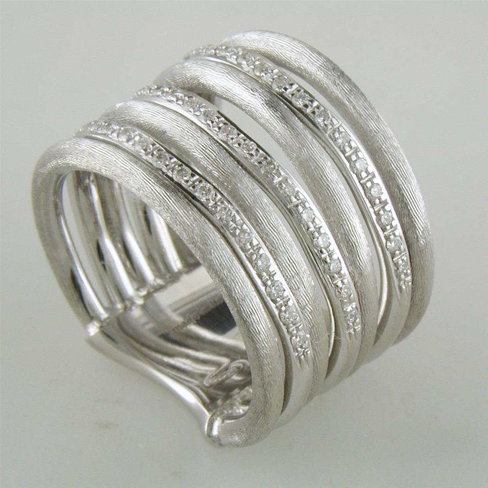 Marco Bicego Jaipur Link White Gold Diamond 7 Row Ring AB480 BW