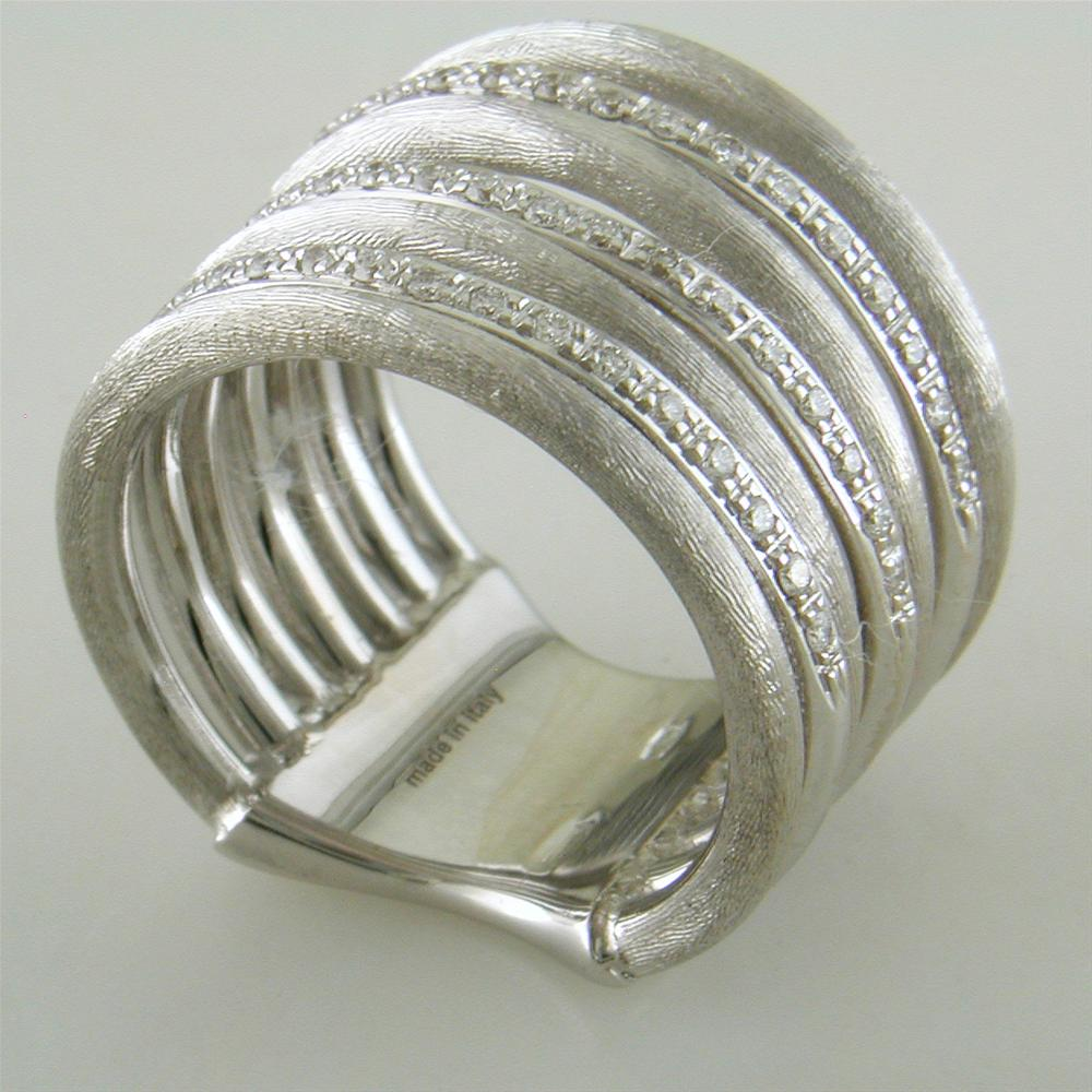 Marco Bicego Jaipur Link White Gold Diamond 7 Row Ring AB480 BW