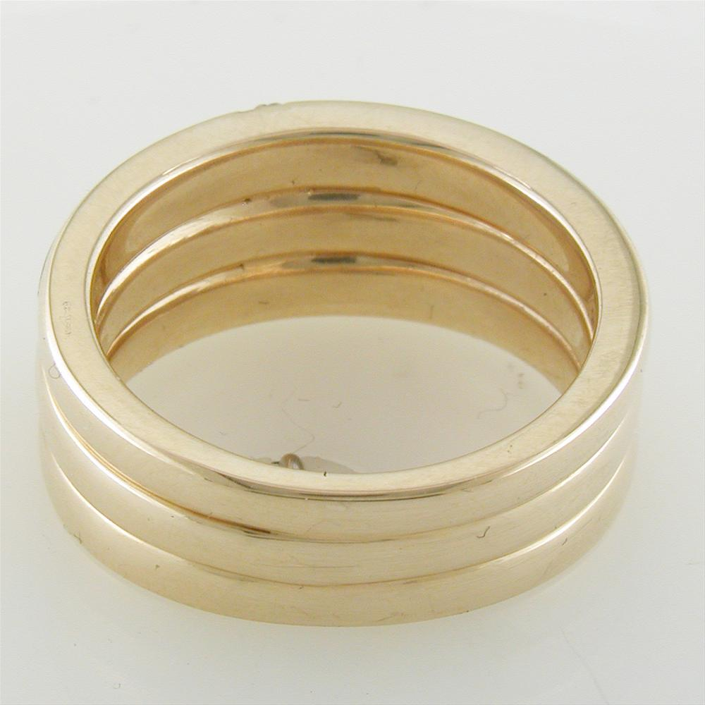 Kabana Black Onyx, Mother of Pearl, and Spiny Oyster Inlay Gold Ring