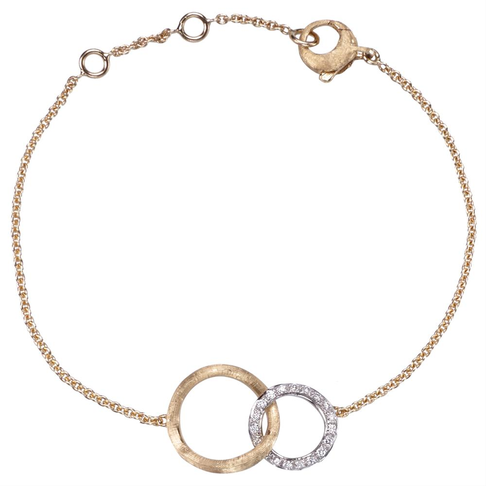 Marco Bicego Jaipur Yellow Gold Link Circle Round Diamond Bracelet