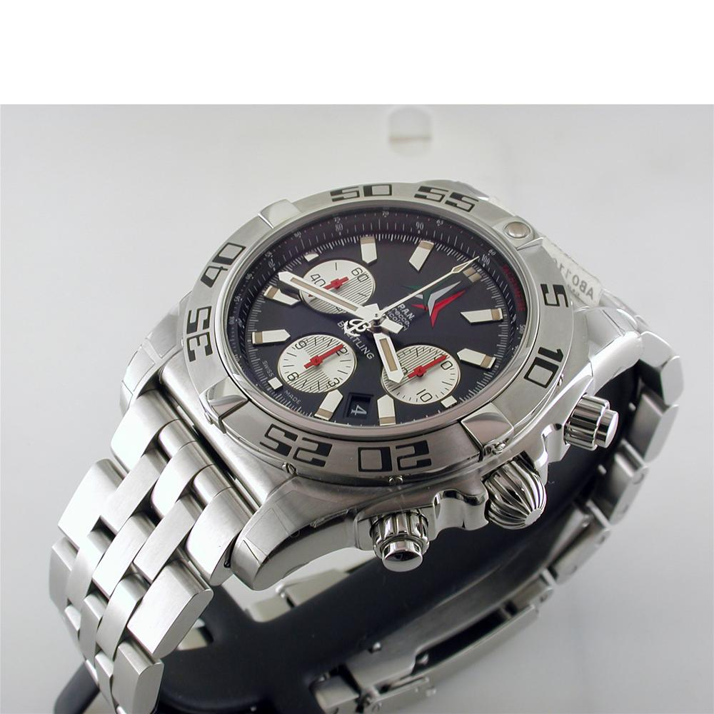 Certified Pre-owned Breitling Chronomat 44mm Frecce Tricolori Watch AB01104D Limited Black Steel