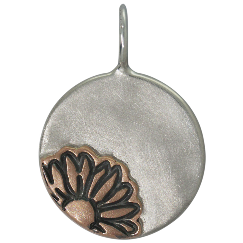 Heather Moore "Love, Trust, Dream, Believe" Daisy Charm Silver Pendant