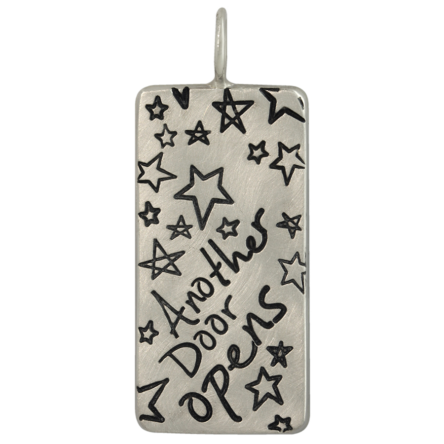 Heather Moore Charm Pendant Sterling Silver "When one door closes"