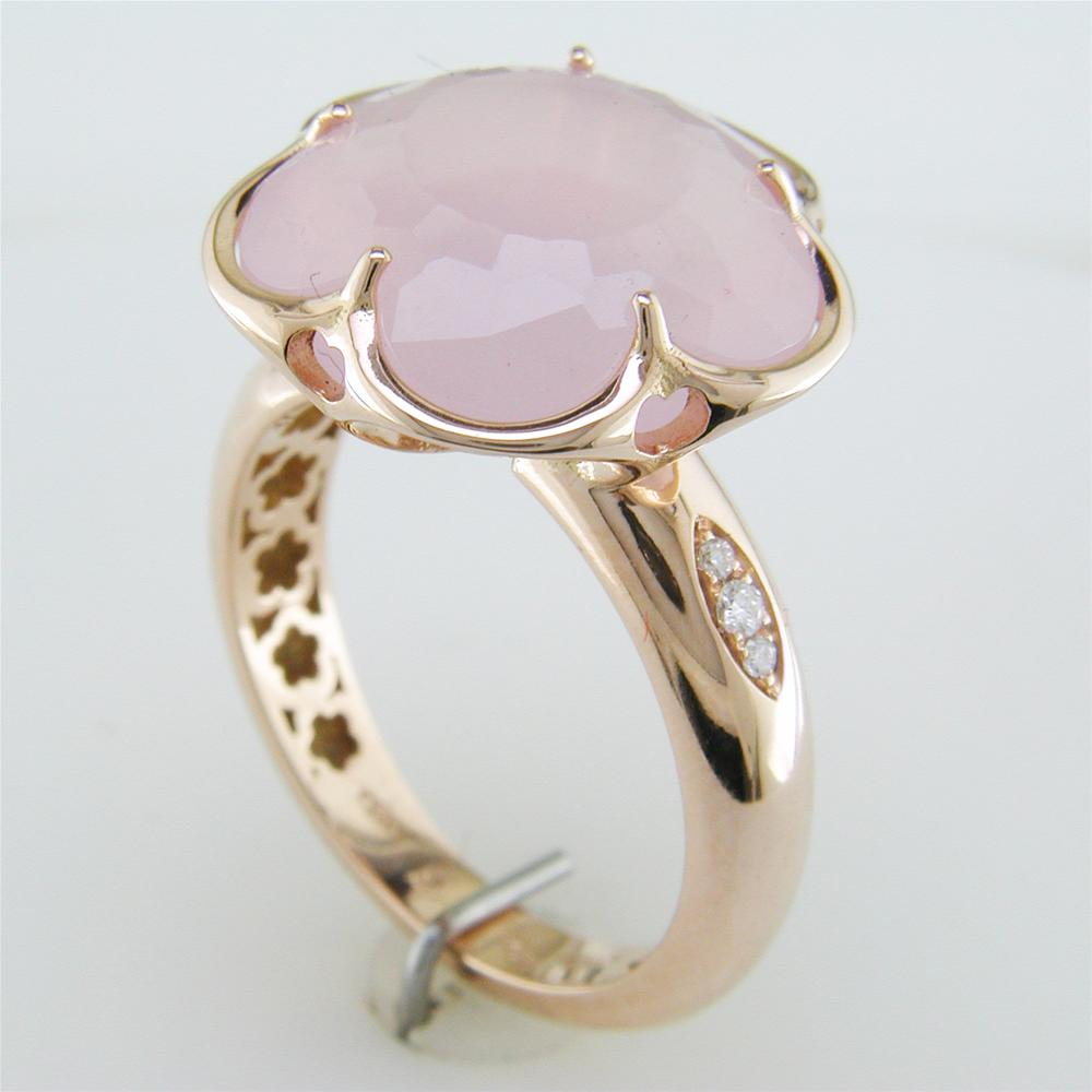 Pasquale Bruni Bon Ton Milky Rose Quartz & Diamond Ring 14807R