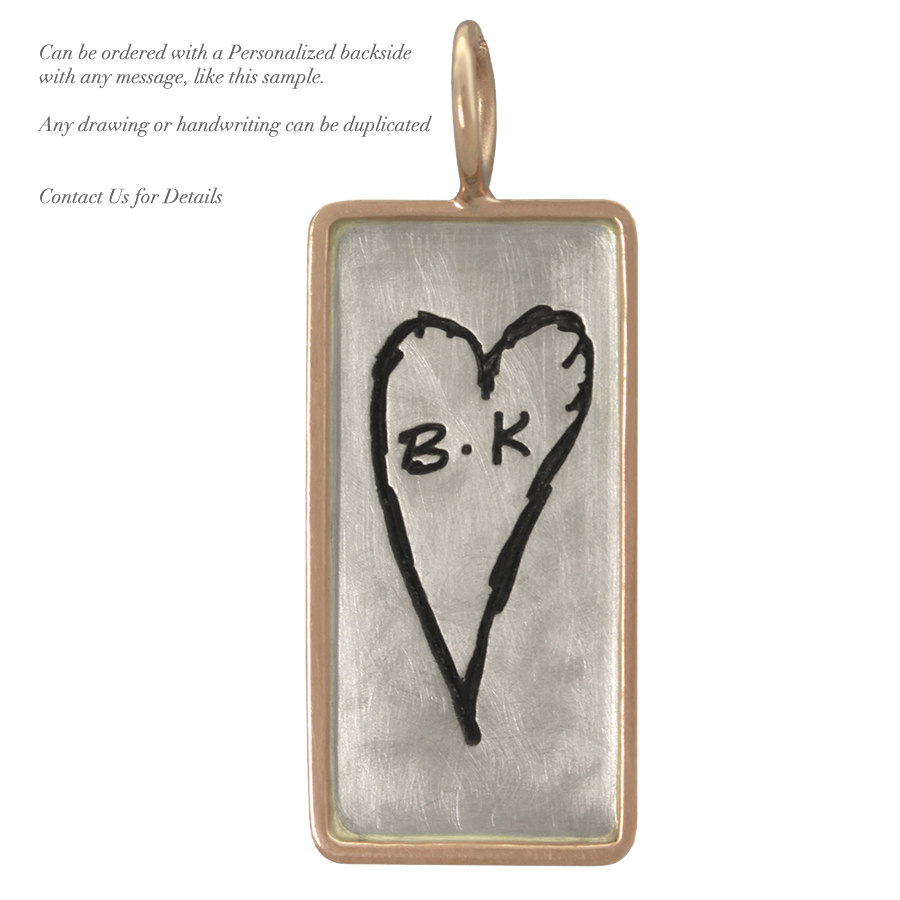 Heather Moore "I Love You" Yellow & Rose Gold Original Frame ID Charm Pendant
