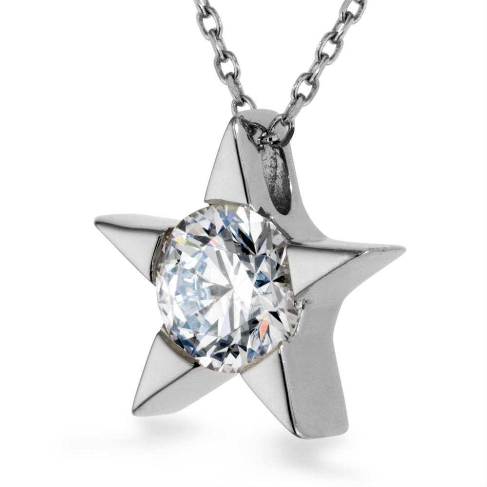 Hearts on Fire Illa Diamond Single Star Necklace Pendant