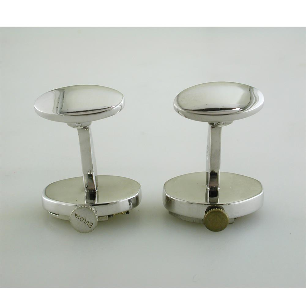 Jan Leslie Vintage Watch Rado & Bulova Movement Sterling Silver Cufflinks