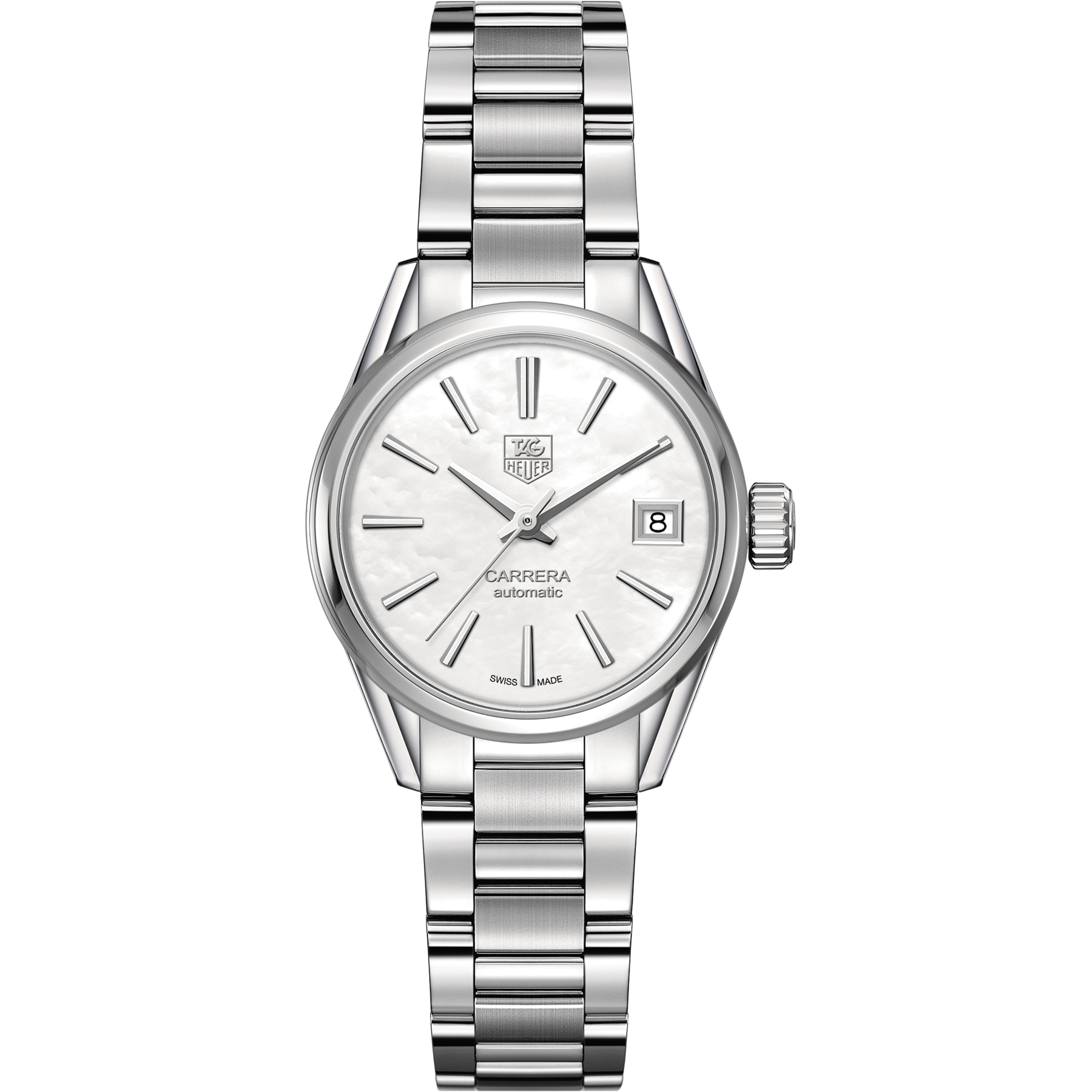 Tag Heuer Calibre 9 Polished Steel Bezel Automatic Watch 28MM WAR2411.BA0776