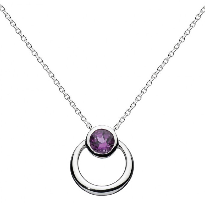 Kit Heath Sterling Silver Simmer Amethyst Loop Necklace