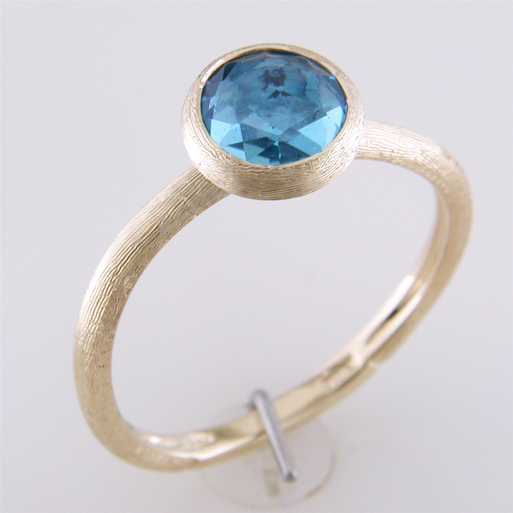 Marco Bicego Jaipur Blue Topaz 18K Yellow Gold Ring AB4712-TP01Y