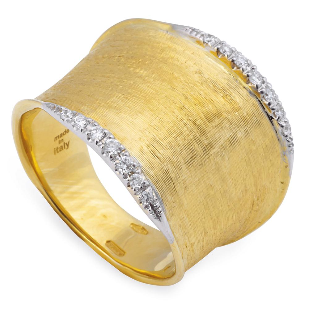 Marco Bicego Lunaria 18K Yellow Gold Ring with Diamonds AB551