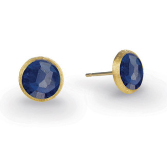 Marco Bicego Jaipur 18K Yellow Gold & Blue Lapis Petite Stud Earrings OB957 LP01 Y