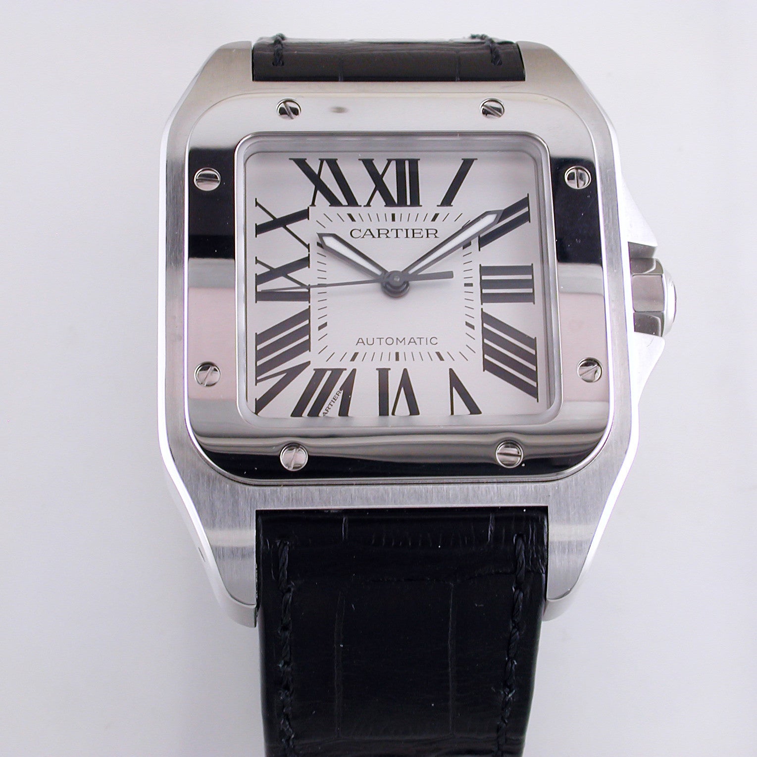 Cartier Santos 100 XL Stainless Steel Watch Certified Pre-owned W20073X8 41.3mm