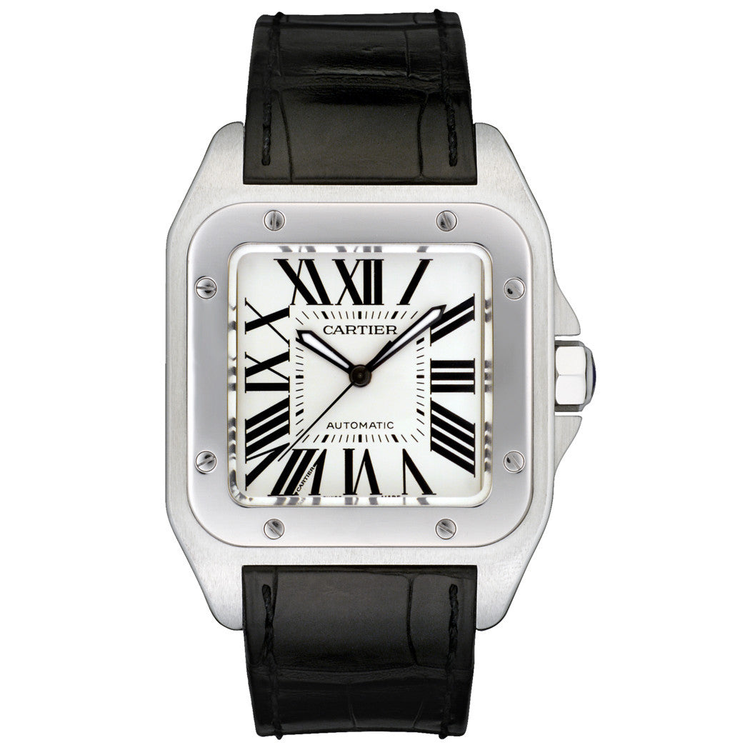 Cartier Santos 100 XL Stainless Steel Watch Certified Pre-owned W20073X8 41.3mm