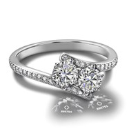 Forevermark "Ever Us" Two Stone Diamond Ring 18K