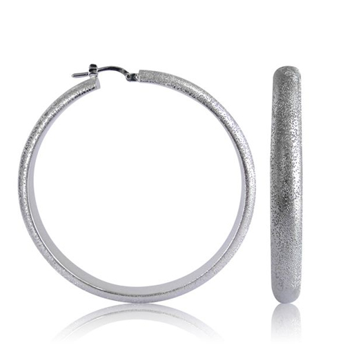 Charles Garnier Suzana Sterling Silver Sparkle Hoop Earrings