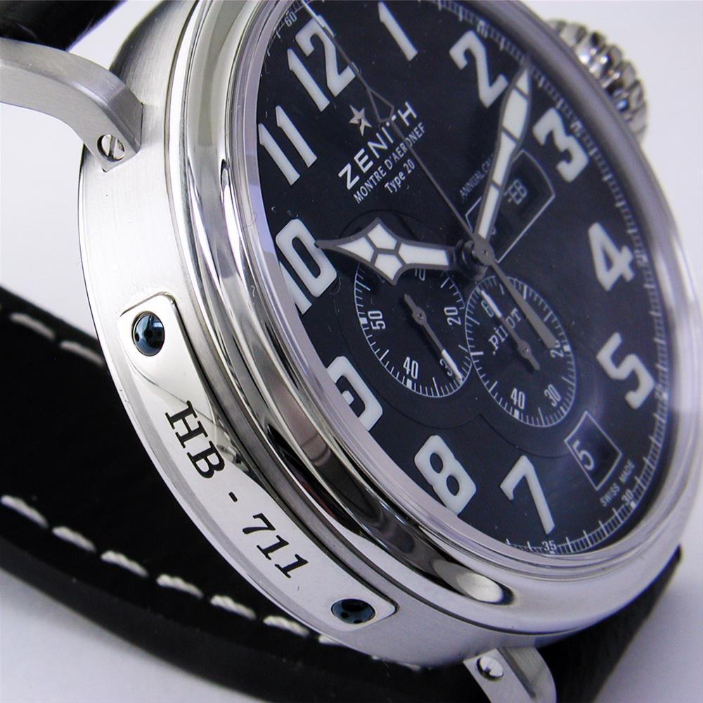 Zenith Pilot Montre D'Aeronef Type 20 Annual Calendar Chronograph Watch 48mm