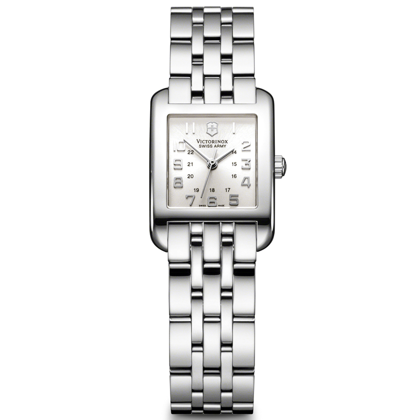 Victorinox Swiss Army Alliance Rectangle Silver Dial Ladies Steel Watch 24022