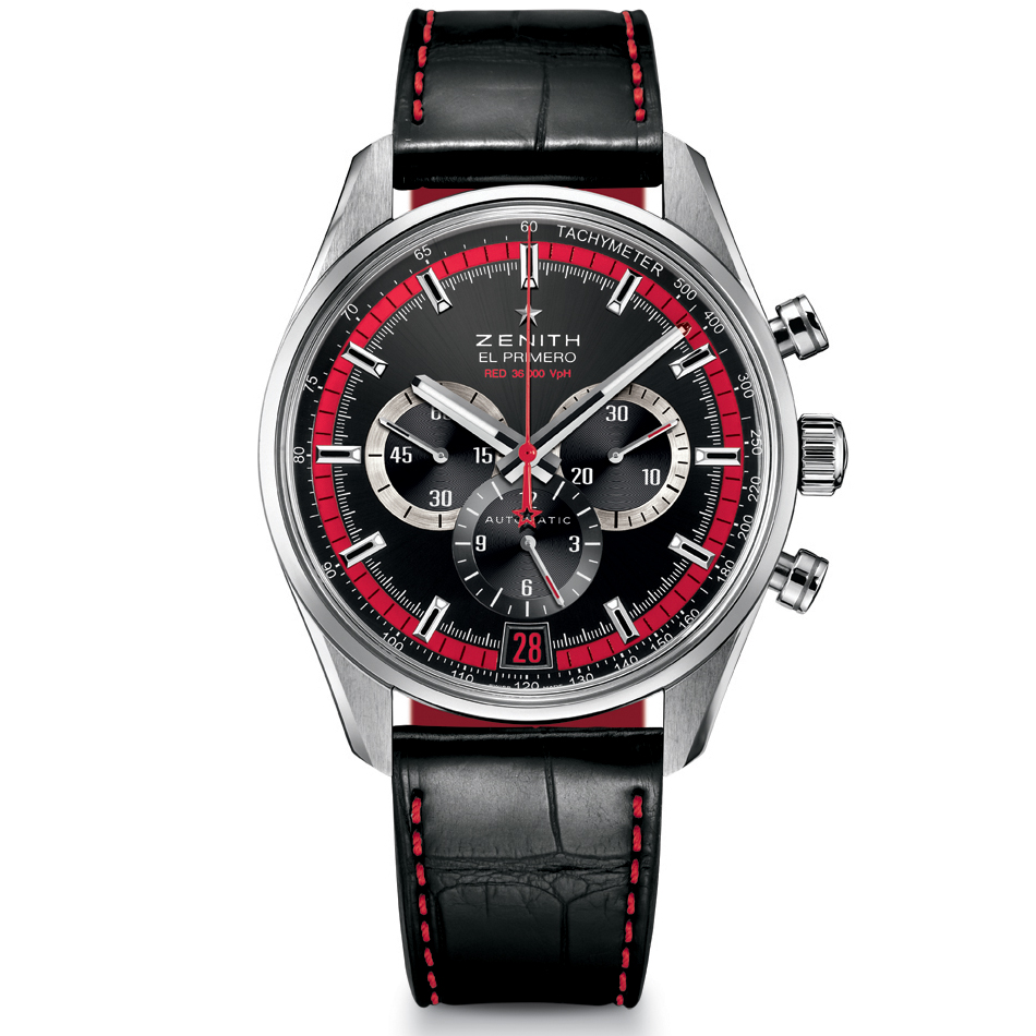 Zenith El Primero Red Steel Chronograph 36,000 VPH Watch