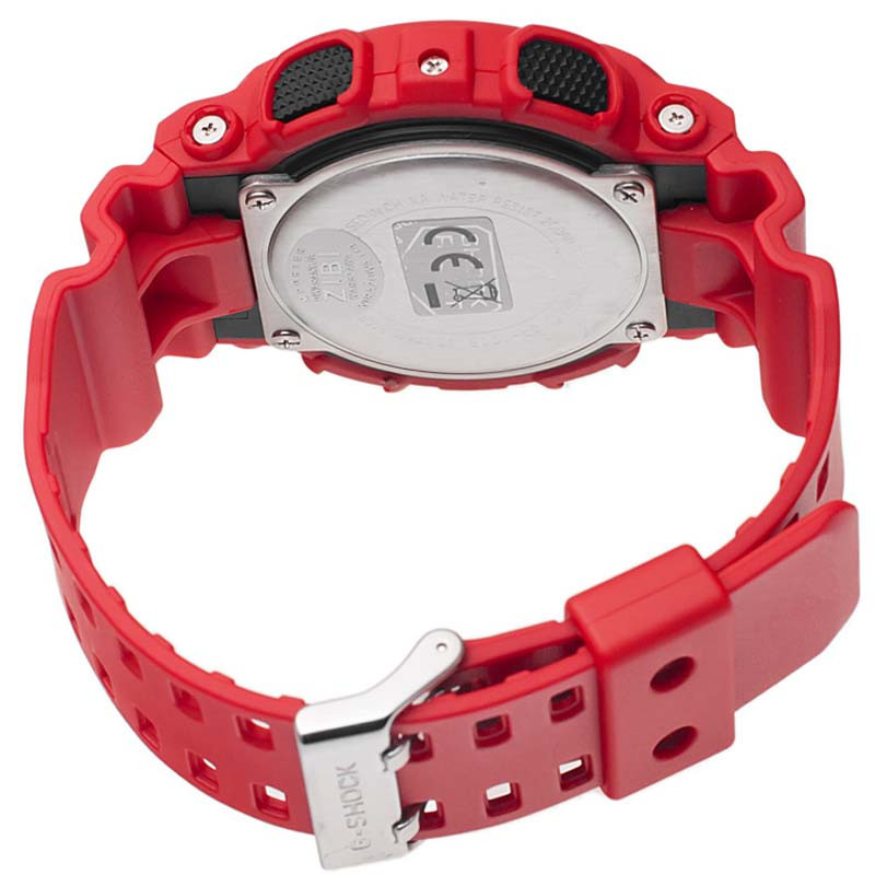 Casio G-Shock Analog Digital Red Classic Watch GA100B-4A