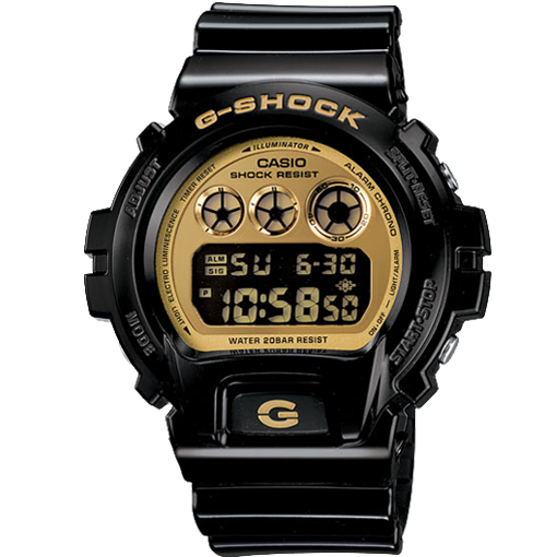 Casio G-Shock Metallic Gold Gloss Black Men's Digital Watch DW6900CB-1