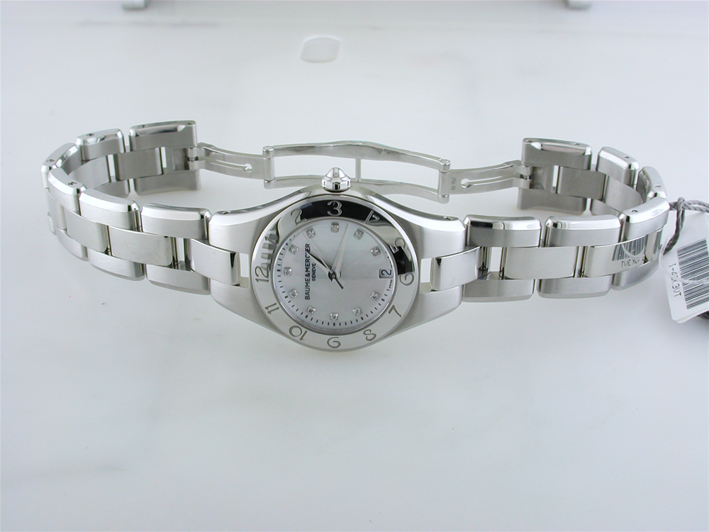Baume & Mercier Linea Diamond Mother of Pearl Dial 27mm Ladies Watch 10011