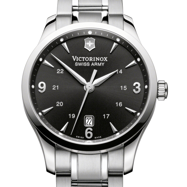 Victorinox Swiss Army Alliance Black Dial Mens Steel Watch 241473