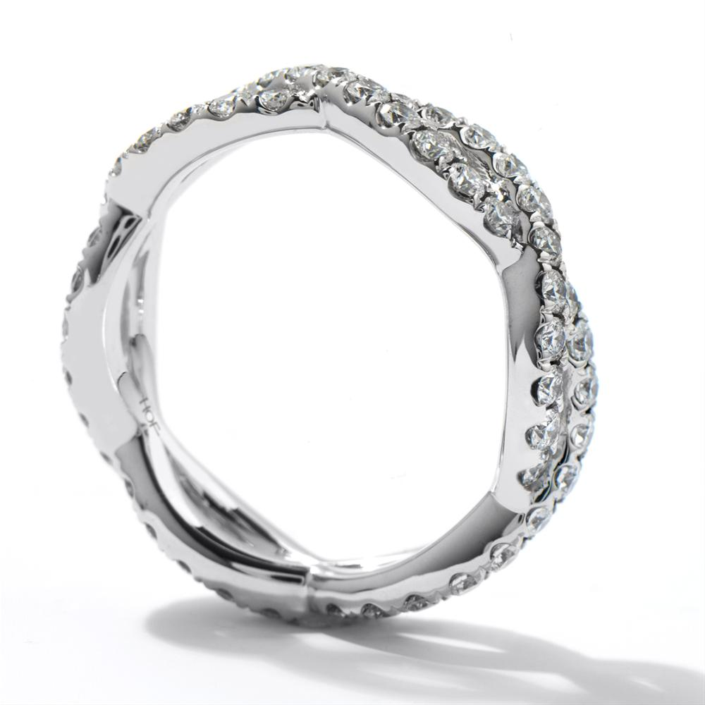 Hearts on Fire Diamond Envelop Split Shank Eternity Band Ring
