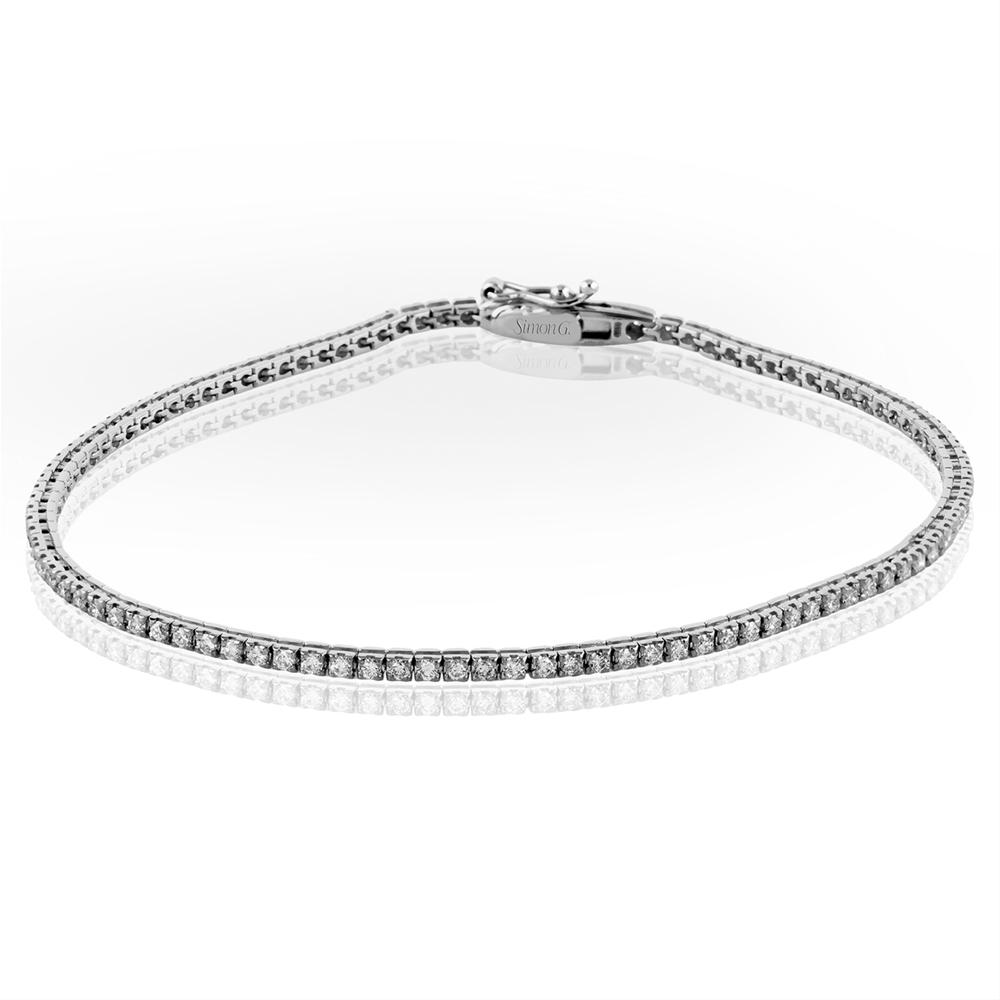 Simon G. Classic Diamond Tennis Bracelet 1 Carat+ 18K White Gold MB1557