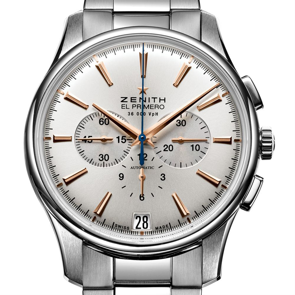 Zenith El Primero Captain Chronograph Silver steel Watch 03.2110.400/01.M2110
