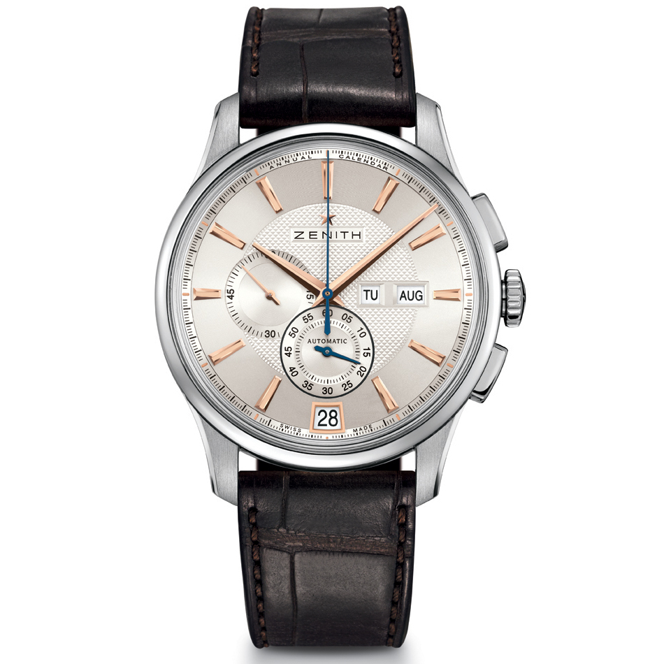 Zenith Captain Winsor Annual Calender 42mm Chronograph Steel Watch