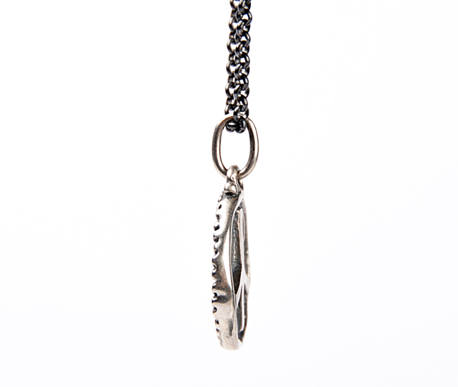 Erica Molinari Dove and Peace Sign Silver Charm Pendant Necklace