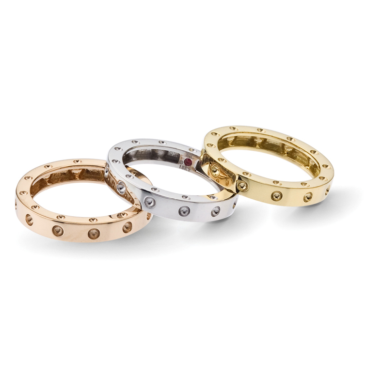 Roberto Coin Pois Moi 18K White Gold Stackable Round Ring